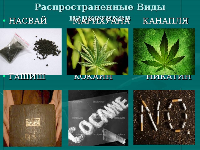 картинка виды наркотиков